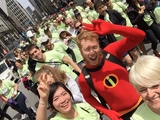 Mr. Incredible leads team Vigilant in a charity run
